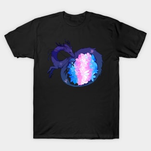 Transgender Pride Flag Flower Dragon T-Shirt